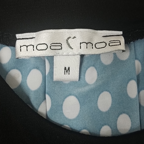 Moa Moa, Blue sleeveless top with Sequins, Sz M - Picture 3 of 6